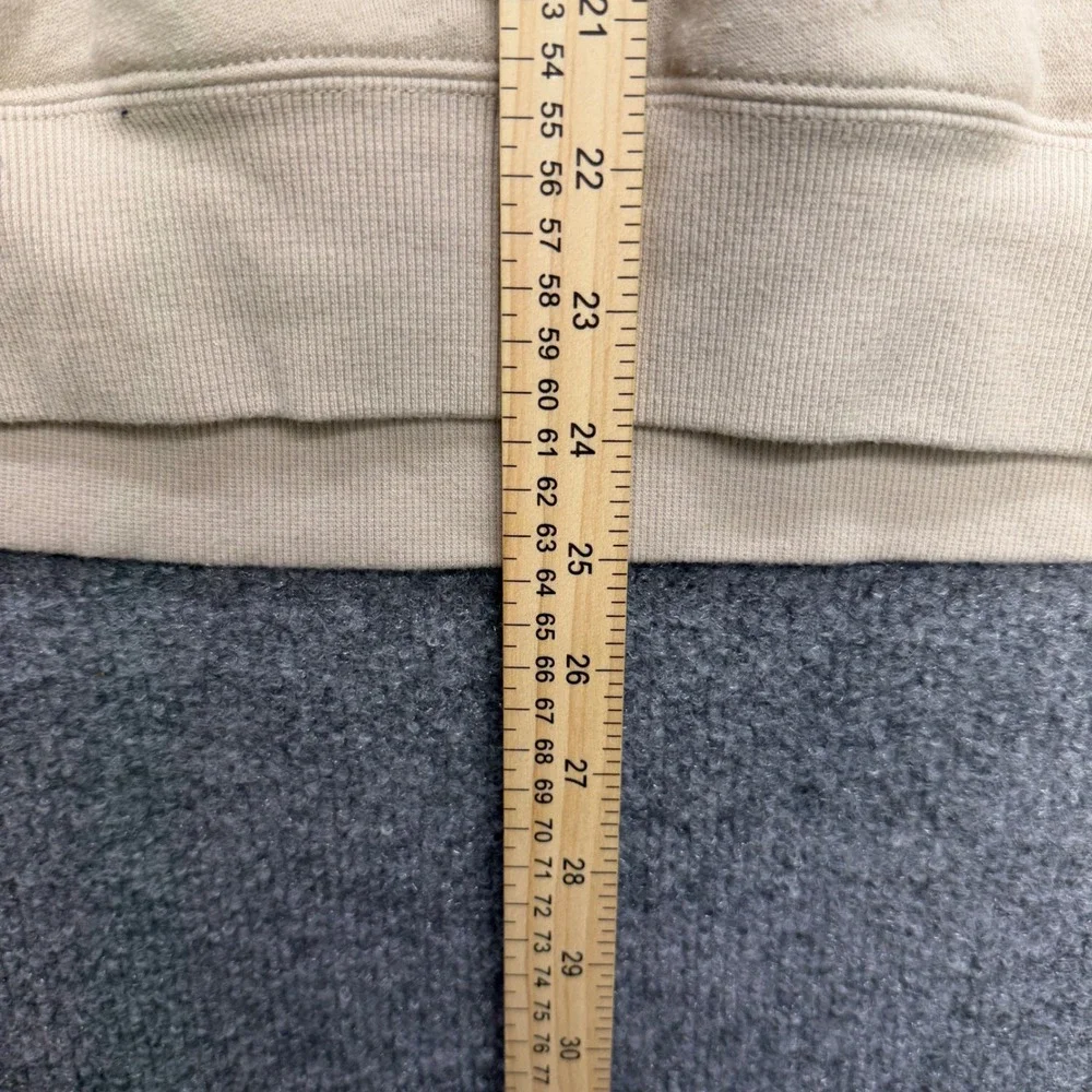 Marmot Mountain Works Mens Hoodie Tan Beige Graphic Mountain Pullover M